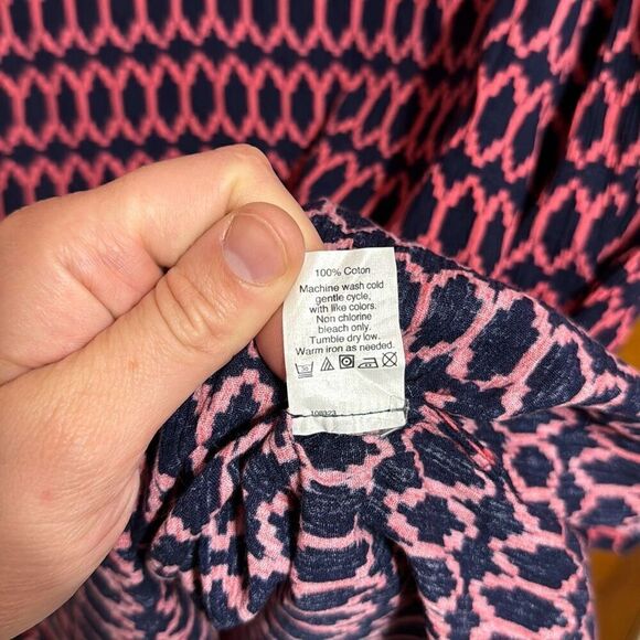 J. Crew Pink Blue Patterned Tunic Women’s US Small - Picture 5 of 6